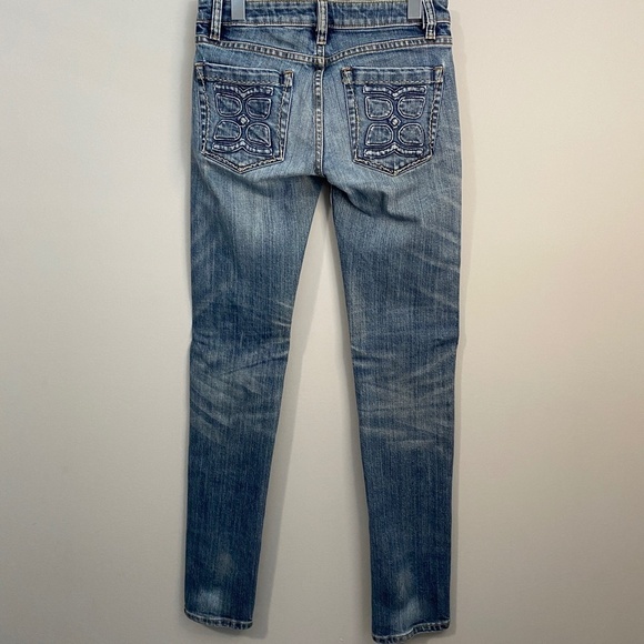 BCBG‎ Maxazria Women's Faded Denim Low Rise Jeans Size 25 - Picture 6 of 11